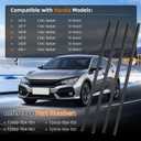 4Pcs Car Outer Door Window Trim Seal for 2016-2021 Honda Civic 4 Door Sedan | Window Weatherstrip Molding Trim Seal Belt, Replaces Part Numbers 72450-TEA-T01, 72410-TEA-T01, 72950-TEA-T01, 72910-TEA-T01
