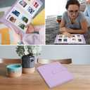256 Pockets Photo Album for Fujifilm Instax Mini Camera, Polaroid Camera, Leather Cover, Photo Album for Instax Mini 12 11 9 40 90 8 7 Evo LiPlay Instant Camera, 2x3 Photo Albums for Christmas, Purple
