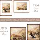 16x20 Picture Frame with Mat for 11x14, Natural Walnut Wood Handcrafted Rounded Corner with Plexiglass, Vertical or Horizontal Display Photo Gallery Poster Wall Mounting Frame, 16x20 Matted to 11x14