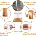 Chair Leg Floor Protectors Square, Silicone Chair Leg Protectors for Hardwood Floors, Chair Leg Caps Covers Protect Wooden Floors from Scratching 20 Pcs X-Large (Fit:1-5/8" ~ 2")