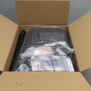 Sliding Garage Door Screen with Track & Magnetic Closure, Fiberglass Mesh Screen Door for 8x7 ft Garage, Bug Protection Screen Door Fully Retractable for Easy Assembly & Pass-Through (Black)