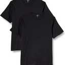  Essentials Men's Short-Sleeve Crewneck T-Shirt, Pack of 2, Black, Large