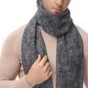 Mens Scarves Winter Warm Long Classic Fashion Business Plaid Solid Color Scarf for Men Gift