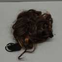 ALXNAN Ponytail Extension,24 Inch Claw Clip in Long Curly Wavy Dark Brown with Golden Blonde Ponytail Hair Extension Jaw Clip on Pony Tails Hairpiece for Women