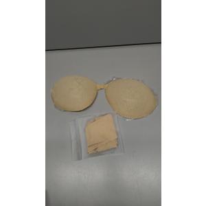 Niidor Adhesive Bra Strapless Ultra Sticky Invisible Push up Silicone Bra Multiple Colors Sizes Reusable for Backless Dress (Size D)