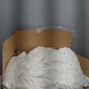 PHF Fluffy Sherpa Fleece King Comforter Set, 3 Pieces Warm Fuzzy Soft Bedding for Winter, 3D Tufted Flannel Plush Shaggy Bed Set, 1 Comforter (104"x90") and 2 Pillowcases (20"x36"), Cream