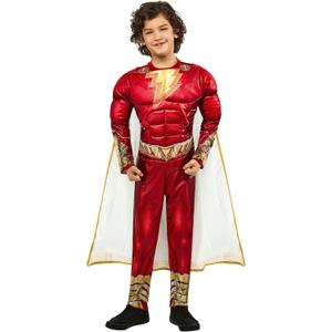 Rubie's Child's Shazam! Fury of the Gods Padded Costume Jumpsuit and Cape, As Shown (Large)
