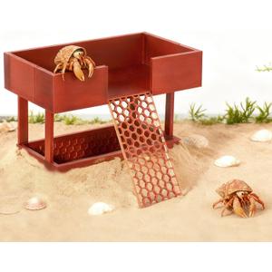 Hermit Crab Water Bowl with Climbing Platform, Rest Platform for Hermit Crab, Reptile Habitat Toy Decoration Accessories