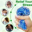 24 PCS Prefilled Easter Eggs, 12 Easter Eggs + 12 Light Up Grape Mesh Sensory Balls Fidget Toys, Kids Boys Girls Toddlers Easter Basket Stuffers Glow in The Dark Fillers Easter Eggs Hunt Party Favor