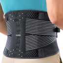 Rakiie Slim Back Brace for Lower Back Pain Relief, Lightweight & Breathable Back Support Brace for Men Women, Ergonomic Light Lumbar Support for Everyday Wear, Light Gray M