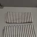 jinchan Striped Linen Kitchen Curtains 24 Inches Tier Curtains Farmhouse Modern Cafe Style Small Window Treatments Airy Light Filtering Rod Pocket for Living Room Bathroom 2 Panels Charcoal Grey