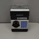 Piggy Bank for Kids - Electronic Money Saving Box w/Code- ATM Safe - Toy Coin Bank - Christmas Boys Toys for Age 3, 4, 5, 6, 7, 8, 9 - Birthday Gifts for 8, 9, 10, 11, 12 Year Old Boy and Girl (Black & Silver)