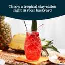 Libbey Tiki Pineapple Glasses Set of 4, Tropical, Textured 17 Ounce Tiki Glasses for Cocktails, Fun Mixed Drink Pineapple Cups for Luau, Summer Parties