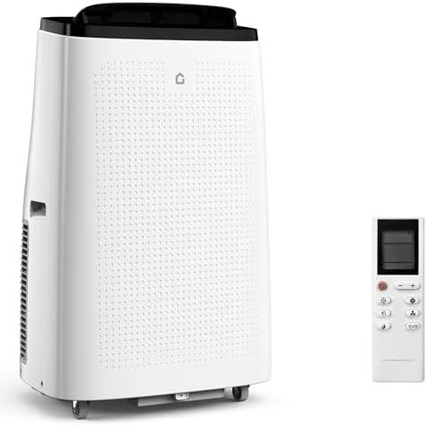 15000 BTU Portable Air Conditioner - Cools 700-850 Sq Ft Rooms, 3-IN-1 Quiet Portable AC Unit, Full Installation Kits for Large Room, Sleep Mode, Auto Swing, 24H Timer, White