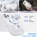 Magnetic for iPhone 17 Pro Max Case, Cute Wavy [Full Camera Protection][Fit for MagSafe] 1X Screen Protector + 1X Wrist Strap, Trendy Matte Women Girly Case for iPhone 17 Pro Max 6.9", Frosted White