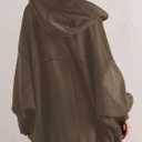 Women Oversized Hoodie Cardigan Jacket Casual Open Front Raglan Sleeve Sweatshirt 2026 Outfits with Pockets (M)