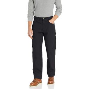 Amazon Essentials Men's Relaxed-Fit Carpenter Utility Pant with Tool Pockets - Discontinued Colors, Black, 42W x 34L