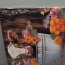 GLOKAKA Highland Cow Bathroom Wall Art Baby Cow in Bucket with Coloful Flowers Picture Prints Painting Farmhouse Animal Wall Decor Rustic Cattle Artwork for Nursery Home Decor (24"L x 16"W)