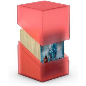 Ultimate Guard Boulder 100+ Classic, Deck Case for 100 Double-Sleeved TCG Cards, Ruby, Secure & Durable Storage for Trading Card Games, Soft-Touch Finish