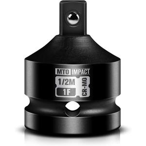 MTO 1" Female to 1/2" Male Impact Socket Adapter, 1-Inch Impact Socket Reducer, Chrome Molybdenum Alloy Steel, for Impact Wrench & Ratchet Use