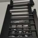 Dog Gate Indoor,18"-45" Adjustable Extra Wide Metal Short Dog Gate to Step Over, 10" Tall Small Pet Gate with 3 Extension Kits, Pressure Mounted for Doorways & Stairs Black