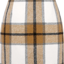 IDEALSANXUN Womens High Waist Plaid Skirt Bodycon Pencil Wool Mini Skirts, Size S