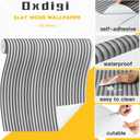 Oxdigi Grey Wood Slat Peel and Stick Wallpaper - Textured Faux Wood Panels, Waterproof & Removable Contact Paper for Kitchen, Bedroom, Bathroom - Easy Install 35.4x196 Inch