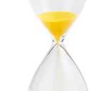 60 Minutes Hourglass Sand Timer Glass Sand Timer Egg Shape | For Kitchen Brushing Teeth School Teaching (Yellow Sand)