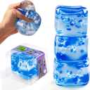 Squishy Ice Cube Stress Balls - 3Pack Sensory Squeeze Ice Toy Stress Balls for Kids and Adults Anxiety Relief - Funny Fidget Balls Squishy Stress Calming Toys for Autism & ADHD Children