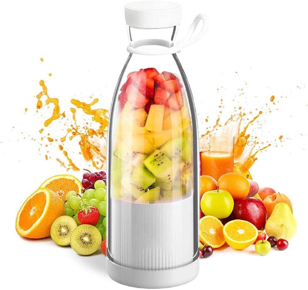 Personal Size 12.8 oz Blender for Smoothies, USB charging, Rechargeable Mixers Fresh Fruit Juicers, Bottle Shape Mini Electric Blender for Office,Sports,Outing,Travel (White) Personal Size 12.8 oz Blender for Smoothies, USB charging, Rechargeable Mixers Fresh Fruit Juicers, Bottle Shape Mini Electric Blender for Office,Sports,Outing,Travel (White)
