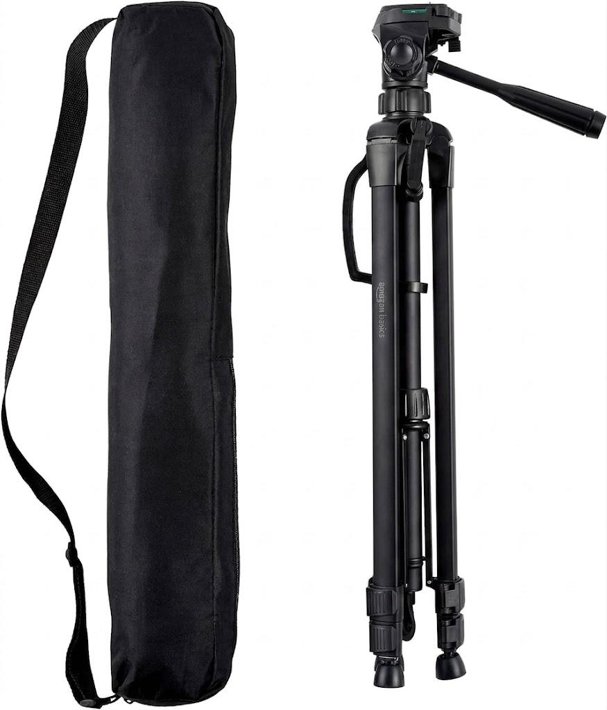 Amazon Basics 60-inch Lightweight DSLR Tripod with Bag, Black