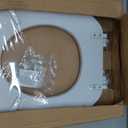 Mayfair Padded Toilet Seat, Cushioned Soft Vinyl over Wood Core Seat, Secure Hinges, Easy Clean, Made in USA, Round, White