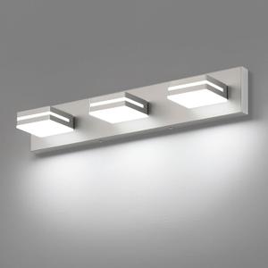 SineRise LED Modern Bathroom Vanity Light Fixtures (3-Light, 24-Inch), Brushed Nickel Modern Acrylic Bathroom Wall Lighting Fixtures Over Mirror (Cool White 6000K)