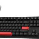 X2 QMK/VIA Custom Gaming Keyboard, Programmable 104 Keys Full Size Layout Gasket Mount, Red LED Backlight Wired Mechanical Keyboard with Red Switches for Mac/Windows/Linux