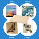Falling in Art Unfinished Birch Wood Canvas Panels Kit, 4 Pack of 8x10 Studio 3/4 Deep Cradle Boards for Pouring Art, Crafts, Painting, and More