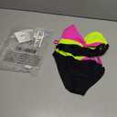 WIQI Girls Swimsuit Bikini Set 2 Piece Bathing Suits Color Block Criss Cross Swimwear, 11-2Y