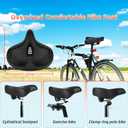 Oversized Bike Seat for Peloton Bike & Bike+, Comfort Seat Cushion Compatible with Peloton, Road or Exercise Bikes, Bicycle Wide Saddle Replacement for Men & Women, Accessories for Peloton
