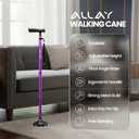 Allay Walking Canes for Men & Women - Adjustable Canes for Women for Stability, Self Standing Wide Quad Pivot Base, Light Weight, Soft Handle Grip and Travel Bag, Walking Sticks for Seniors & Adults