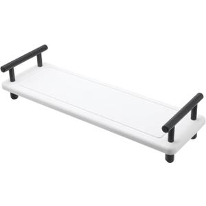 Crapyt Bathroom Sink Soap Trays 12.2" x 4" Diatomite Earth Water Absorbing Sink Tray for Kitchen Bathroom Counter Soap Dispenser Holder Vanity Tray(White)