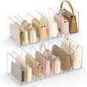 Amazon.com: SortNStore Bag Purse Organizer for Closet: Shelf Dividers Adjustable Acrylic Handbag Storage - Plastic Closet Organizers and Storage for Clutches - Keep Carteras & Pocketbook Upright : Clothing, Shoes & Jewelry