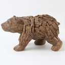 Hymmah Brown Bear Statue Home Decor Statue Rustic Home Decorations for Living Room, Boho Sculpture Resin Animal Collectible Figurines for Indoor Decor (B-Brown)