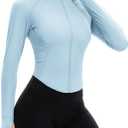 GYM RAINBOW Women's SPF Sun Protection Jacket Shirt BBL Jacket Upf 50 Long Sleeve Jacket Running Jacket Outdoor Hiking(Blue Bell,Small)