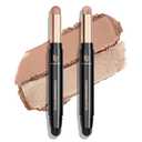 FV Waterproof Eyeshadow Stick Duo,Long-Lasting Cream Eye Shadow Makeup Sets, High Pigmented Eyeshadow Pencil with Matte & Shimmer Finish, Natural Look (Vanilla & Champagne)