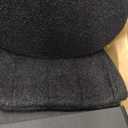 ZOLANOful Round Boucle Storage Ottoman, Sherpa Teddy Fabric Ottoman Footstool with Reversible Tray Lid, Folding Footrest with Storage for Living Room, Bedroom, Dorm, Black, 14.6" x 14.6" x 17.7"