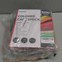 500 Sheets 8.5" X 11" Colored Cardstock, 50 Assorted Colors Construction Paper Card Stock Printer Paper for Printing, Card Making, DIY Crafts,School Supplies,Party Decorations (180GSM/65LB)