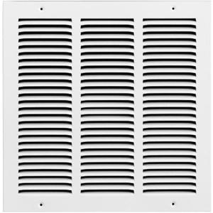 Rocky Mountain Goods Air Return Grille for 18" x 18" Duct Opening - Heavy Duty Steel - Premium Finish - Includes Screws - Louvered Design - Paintable - Matte White (Actual Dimensions 19.75" x 19.75")