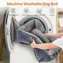 Dog Bed for Small Dogs Washable, Super Soft Durable Cat Bed, Warming Soft Calming Puppy Bed Pet Bed with Anti-Slip Bottom, Grey, 20 x 19 x 6inch