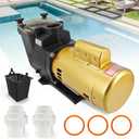 W3SP2610X15 Pool Pump Single Speed 1.5 HP 115/230V, Compatible with Hayward SP2610X15 High Efficiency Pump for In-Ground Pool and Spa