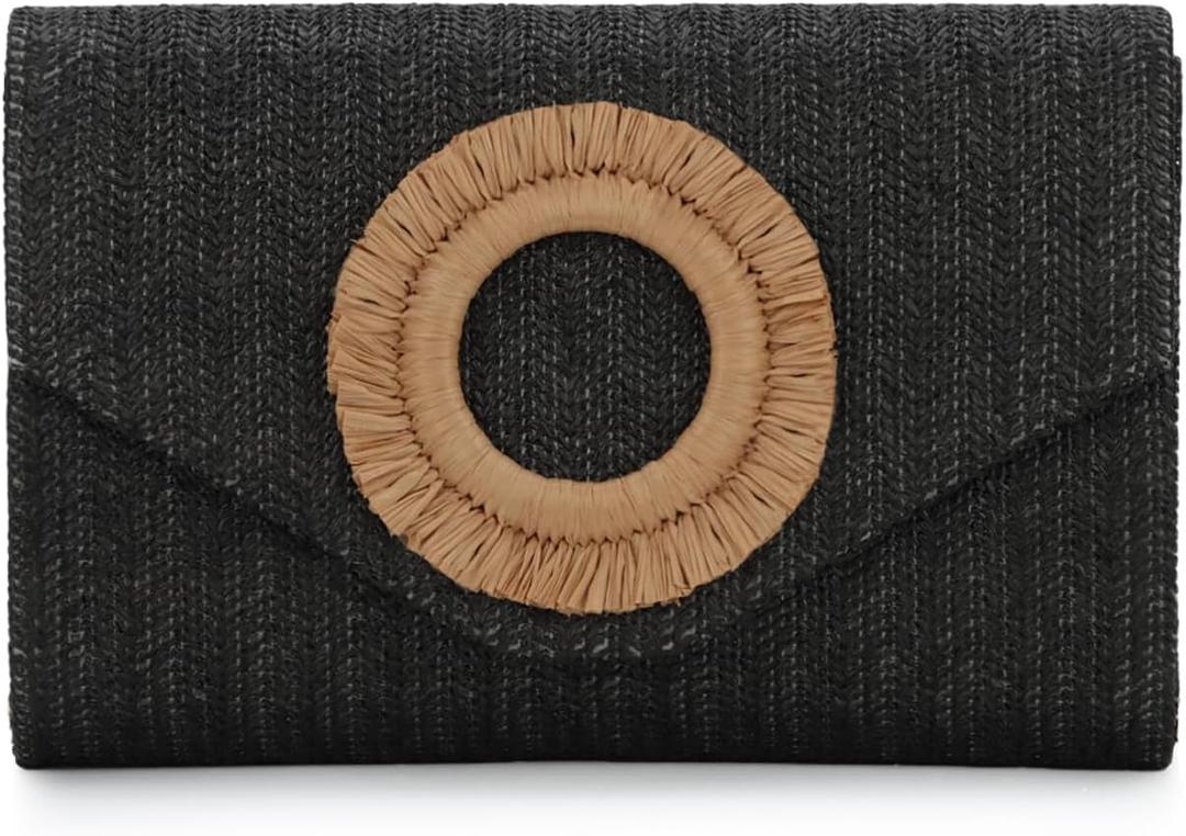 GOKTOW Straw Clutch Purse Rattan Summer Woven Beach Handbags for Women Wedding Vacation Travel Party 2025