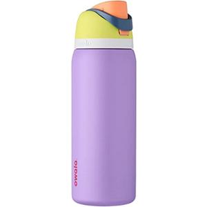 Owala FreeSip Insulated Stainless Steel Water Bottle with Straw, BPA-Free Sports Water Bottle, Great for Travel, 32 Oz, Retro Boardwalk